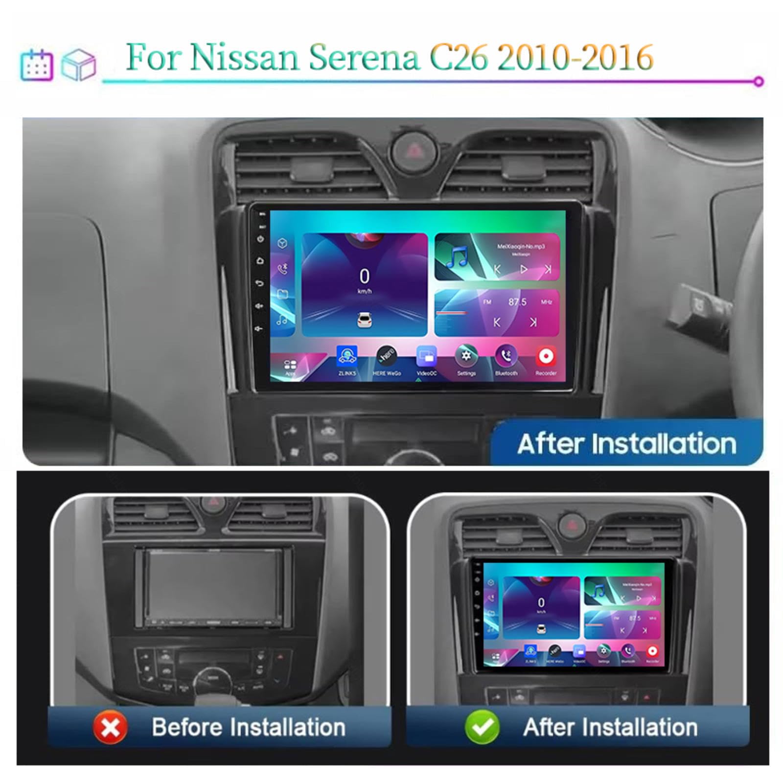 Amazon.co.jp: 適用 Nissan Serena C26 RHD 2010-2016 のAndroid 15