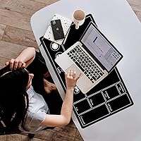 Vista 5 de Tapete de Juego de Cartas Cosido con Zona Mágica para Juegos de Cartas MTG, Tapete de Escritorio Commander para Juegos de Mesa, Tapete de Duelo