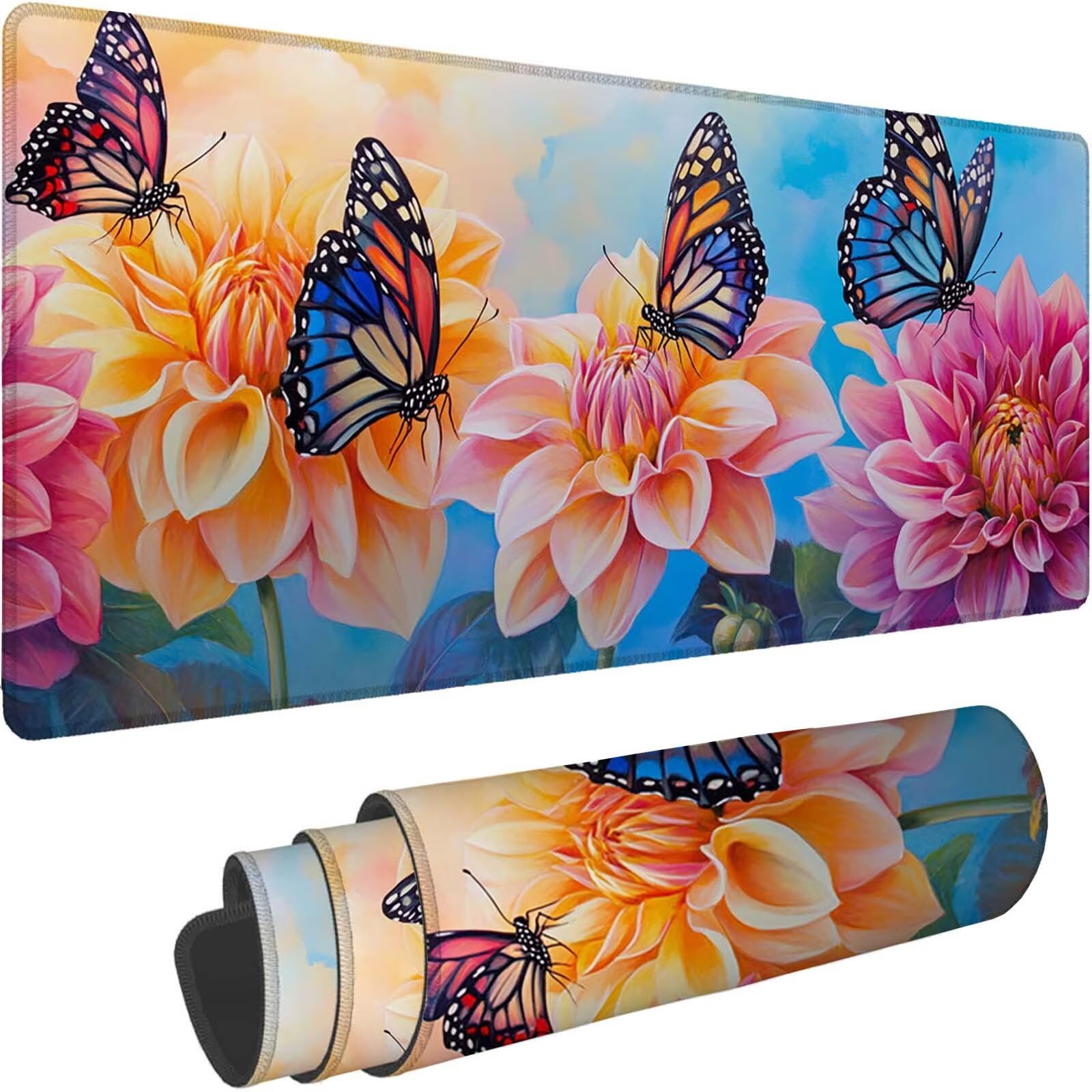 Tappetino Mouse 900x450mm | Superficie Ultra-Liscia | Fiori 0-z348
