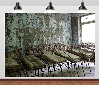 BELECO 7x5ft Fabric Abandoned Hospital Backdrop Spooky Nursery Room Disaster Background Insane Asylum Halloween Hospital Theme Party Decorations Portrait Photo Studio Props