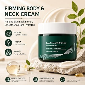 Deep Firming Body Cream, Peptide & Ceramide Body Moisturizer,3PC