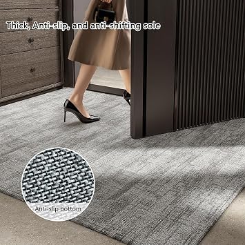 Ultra Thin Indoor Door Mat, Low-Profile Door Mat Indoor Entrance, Absorbent Floor Mat for Front Back Door, Washable(A,120x140cm)