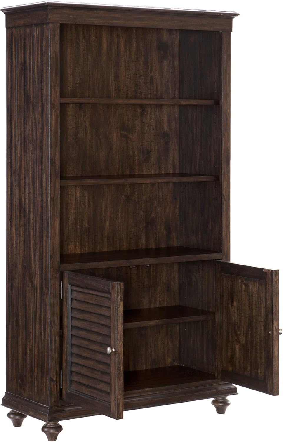 Homelegance Cardano 5-Tier Bookcase with Lower Door, 44"W, Brown