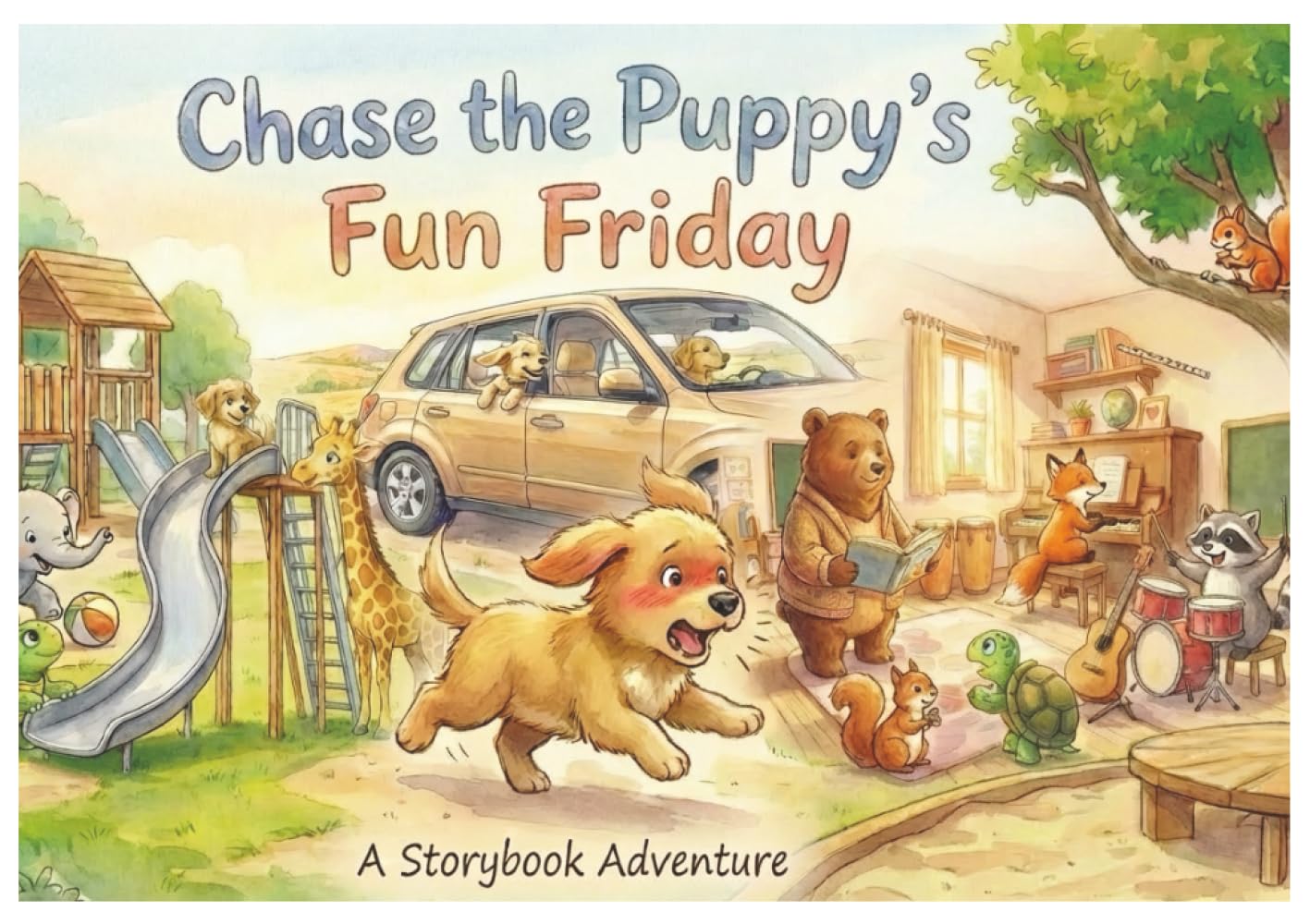 Chase the Puppy's Fun Friday: Story about feelings, friendship and bravery | 24 Pages
