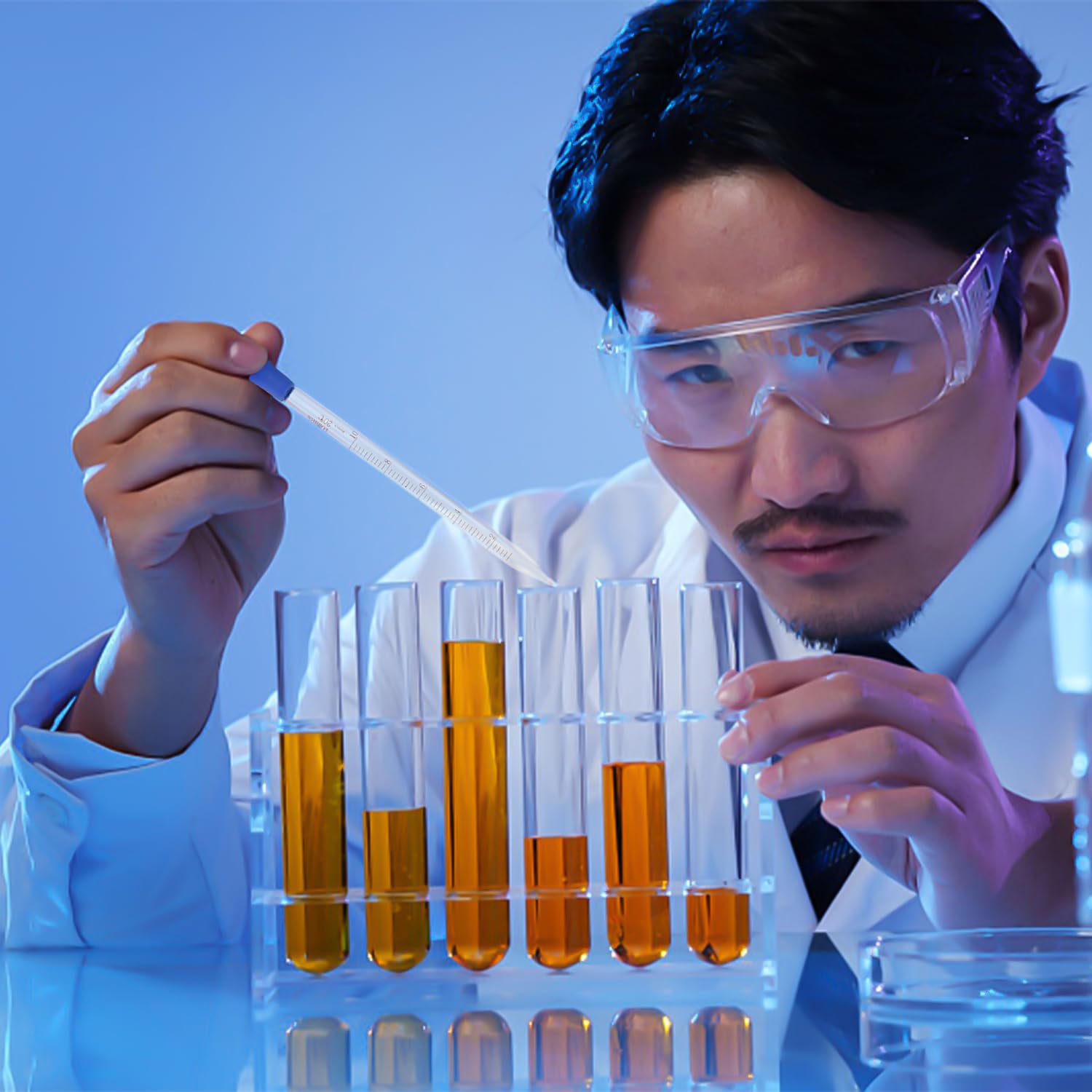 Pipette In Vetro Graduate - Set 4 Pezzi Con Spazzola Per Laboratorio, Scuola E Hobby - Foto 4