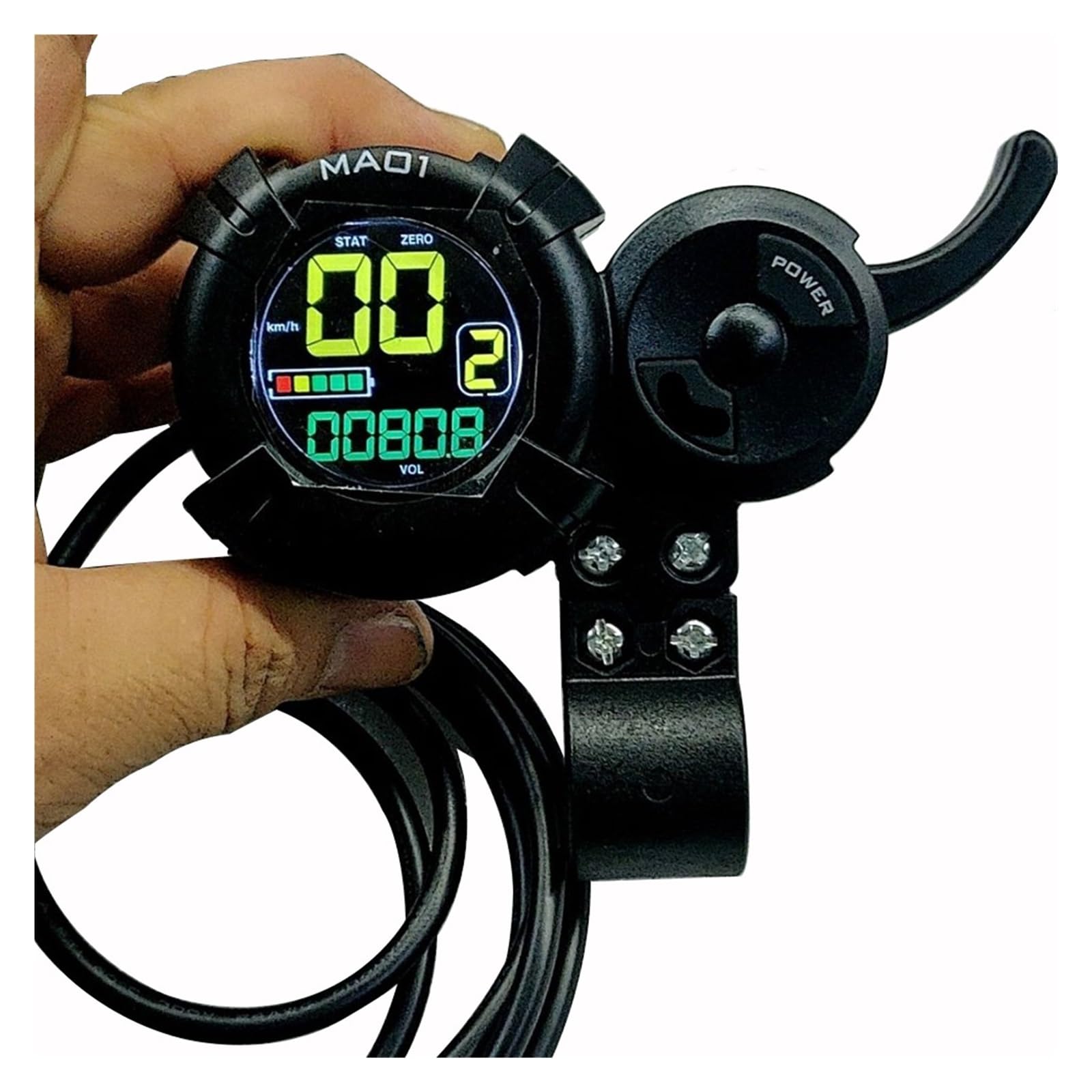FLJ Interruttore acceleratore for scooter elettrico, for DAMAO, for display LCD MA01 36V 48V 52V 60V 72V Controller motore ad alta velocità Cruscotto per monopattino elettrico(72V)