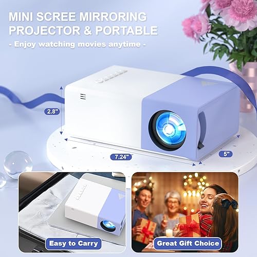 Miniatura 4 de Mini proyector con WiFi, proyectores portátiles de película HD de 1080P, compatible al aire libre con teléfonotabletacomputadora portátilTV Stick,