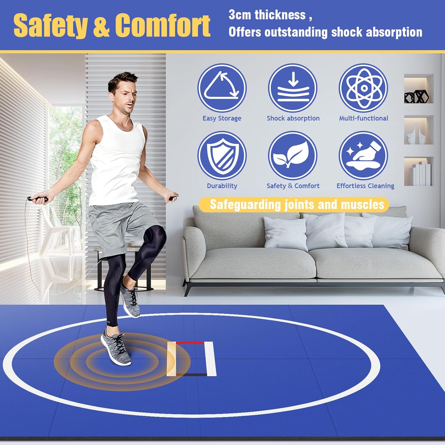 X Jiu Jitsu Wrestle Mats Wear Resist Gymnastics Training Mat Anti-Slip Multi-Functional Training Blankets for Grappling Martial Art Boxing Judo