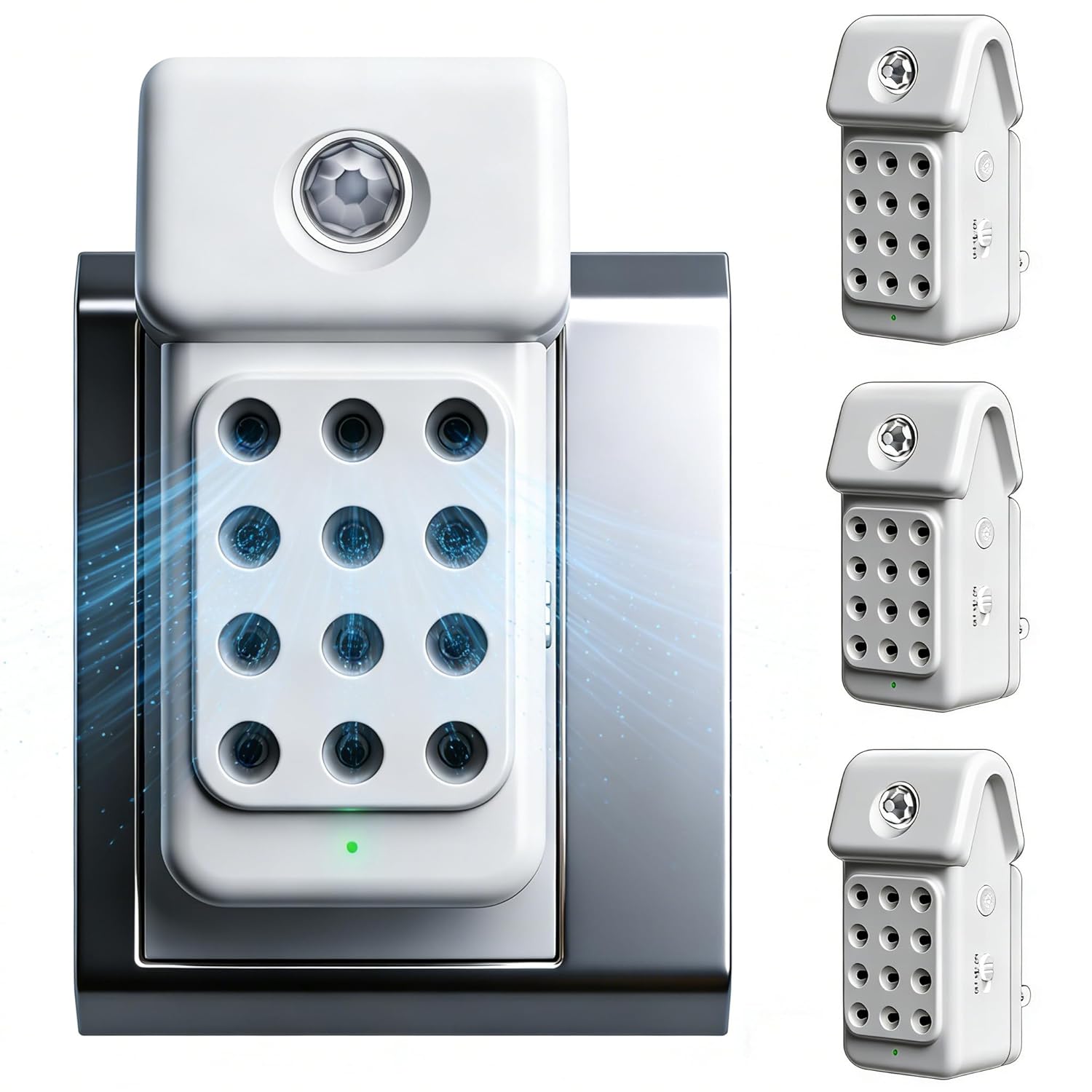 Ionic Air Purifier Plug in for Home 3 pack Smart Night Glow with Motion Sensor Ultra-Quiet Mini Air