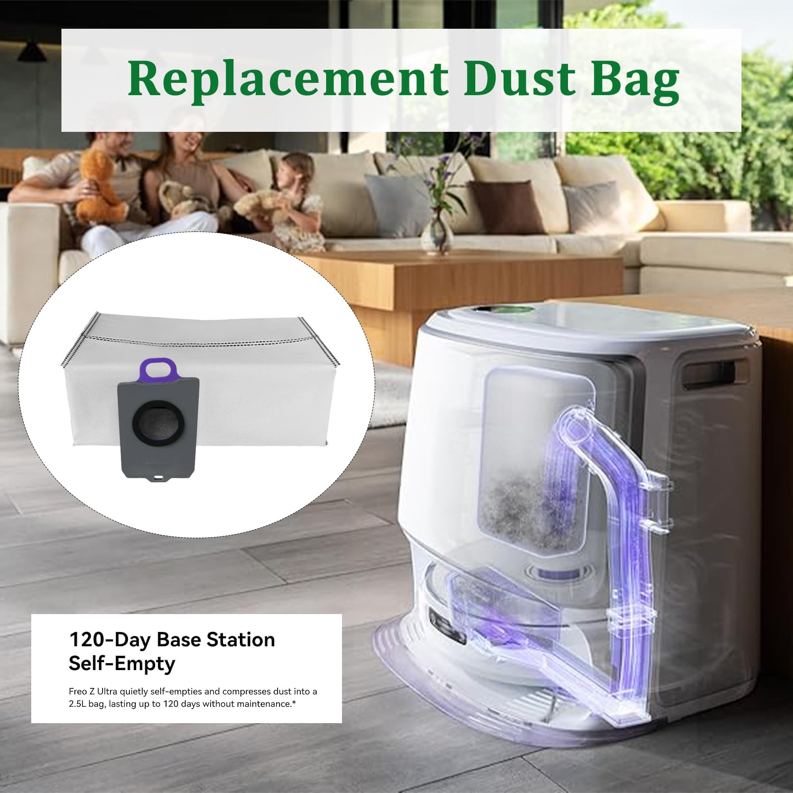 thumbnail: Vervangingsset Voor Narwal Freo Z Ultra Stofzuiger - 17 Onderdelen, Borstels, Filters, Stofzakken