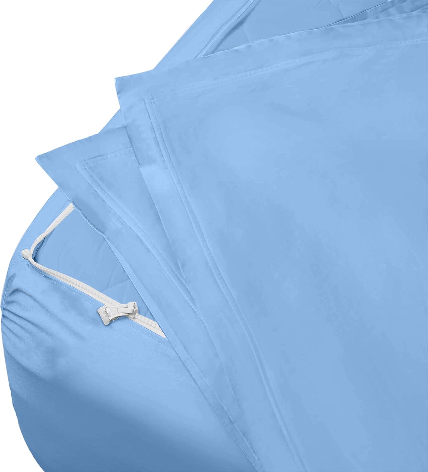 600TC Zipper Fitted Sheet Includes 1 Fitted Sheet Base