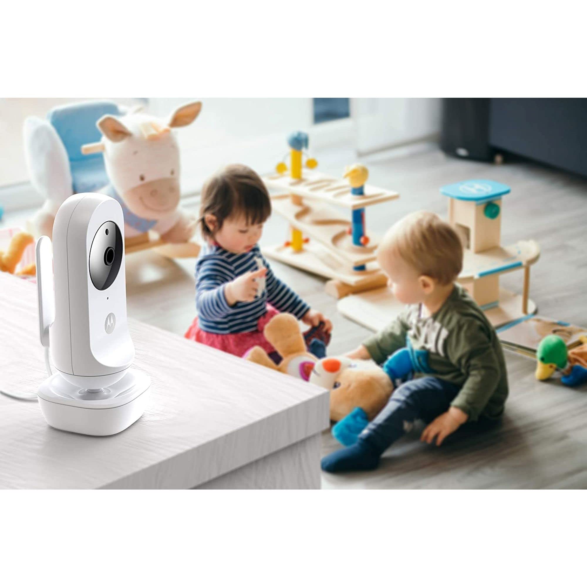 Motorola Nursery VM34 Baby Monitor con Telecamera, Schermo a Colori da 4.3 Pollici, Visione Notturna a Infrarossi, Ninne Nanne
