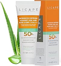 LICAPE® Sunscreen for Face SPF 50+, Aloe Vera Infused, Lightweight Skincare for Oily Skin, 40ml