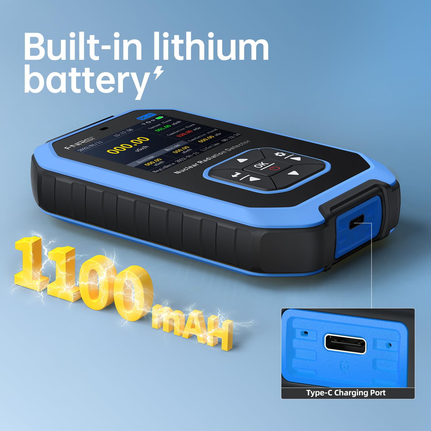 FNIRSI GC-01 Geiger Counter Nuclear Radiation Detector,Curve Display — Amazon image 7
