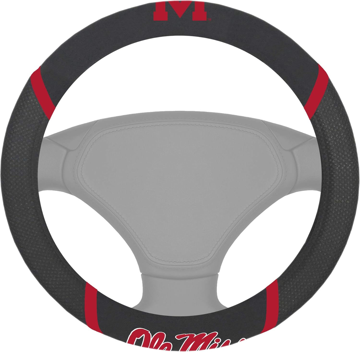 FANMATS 25591 Ole Miss Rebels Embroidered Steering Wheel Cover