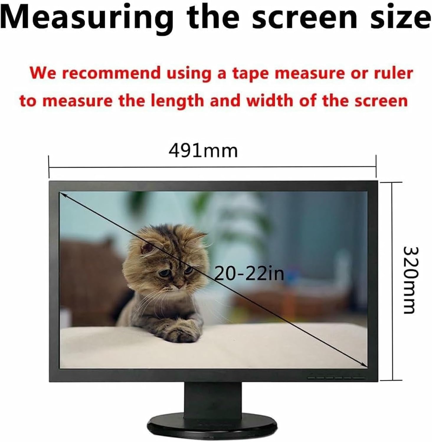 18-32 Inch Acrylic Privacy Screen Filter for Computer Monitor, Hanging Type, Anti-Blue Light & Anti-Glare, Universal Protector