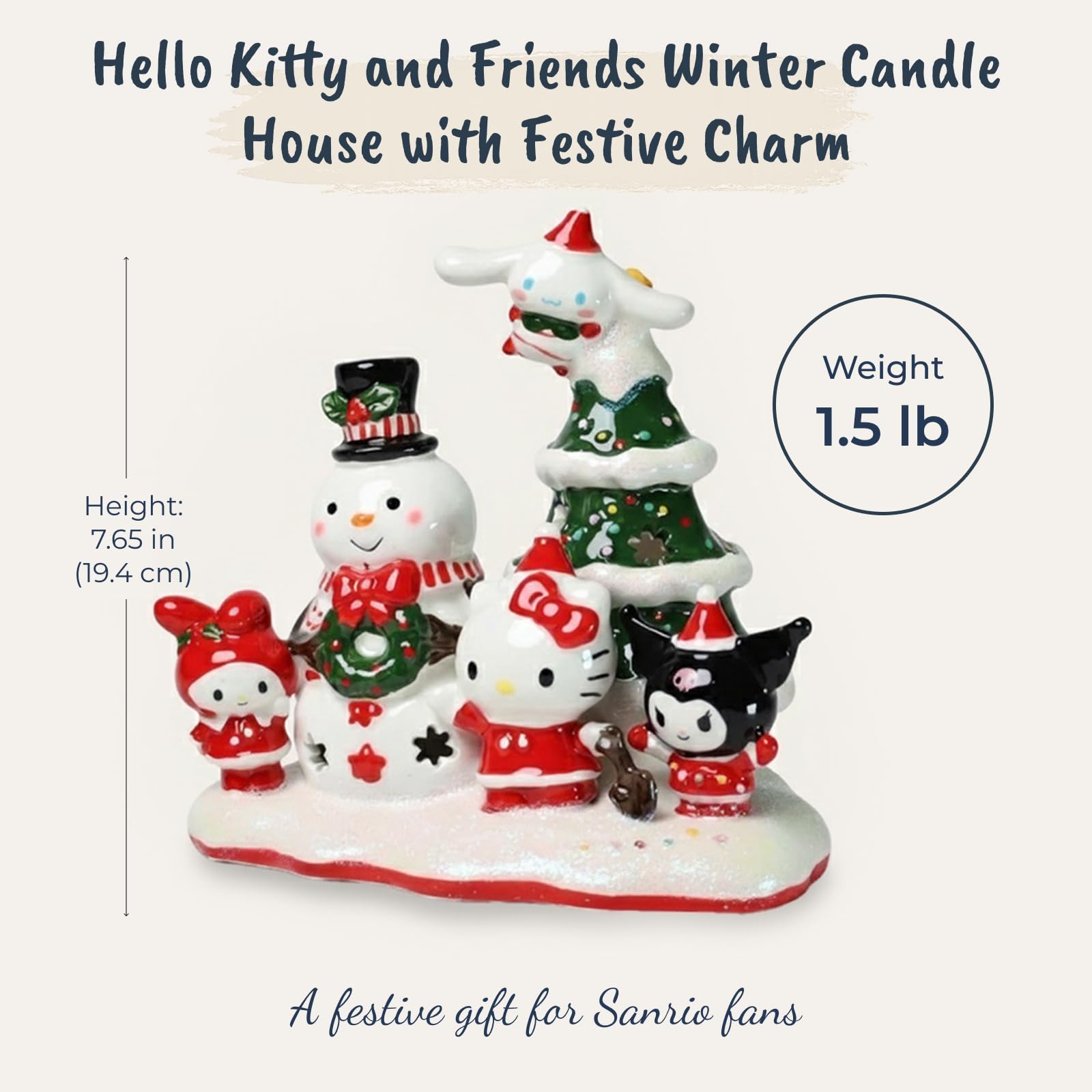Amazon.com: Blue Sky Clayworks Hello Kitty and Friends Let it Snow