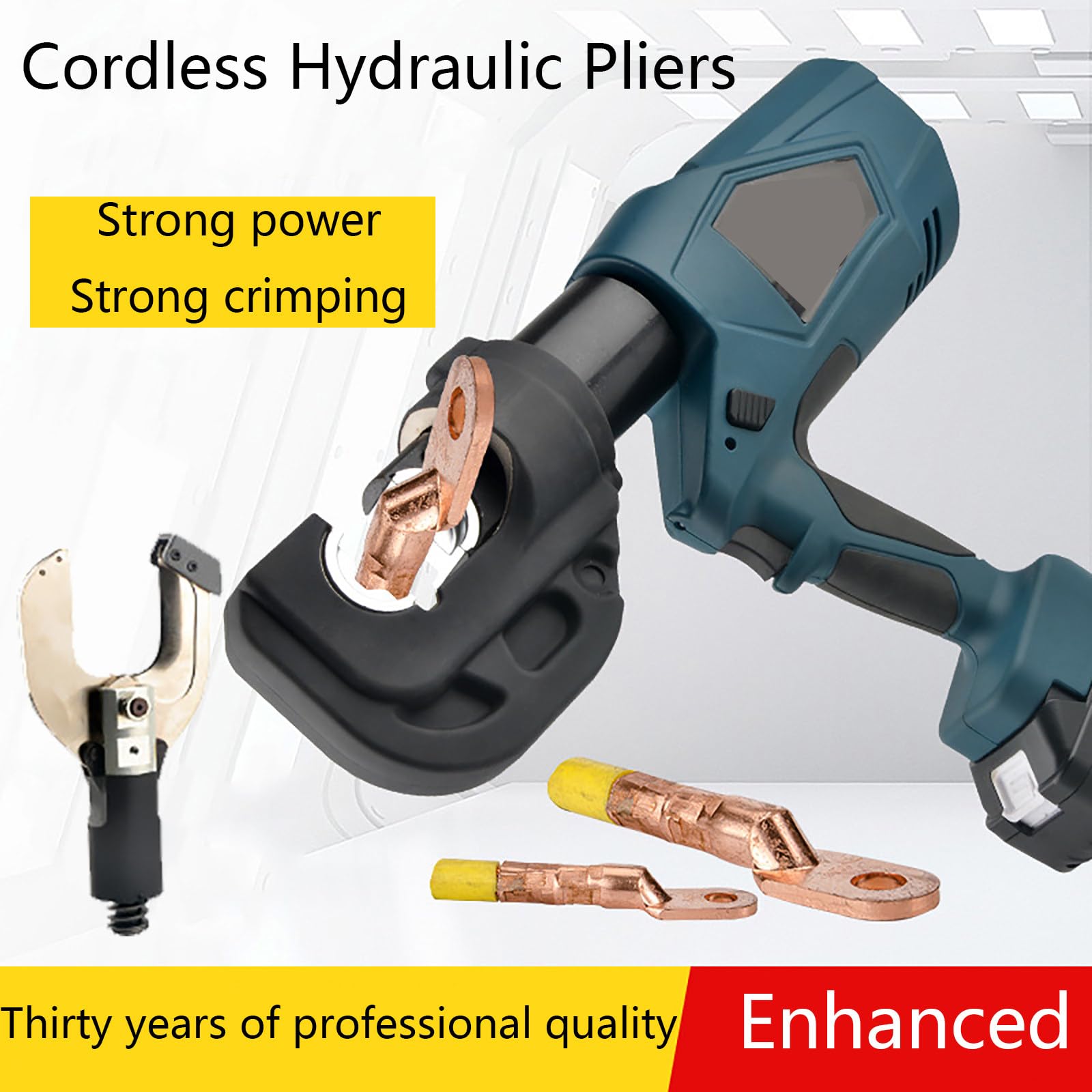 Hydrauliczne szczypce do zaciskania akumulatorowe narzędzie do zaciskania elektryczne hydrauliczne szczypce zaciskowe narzędzie z 13 matrycami, zaciskami i ścinaniem 2 w 1 elektryczne szczypce