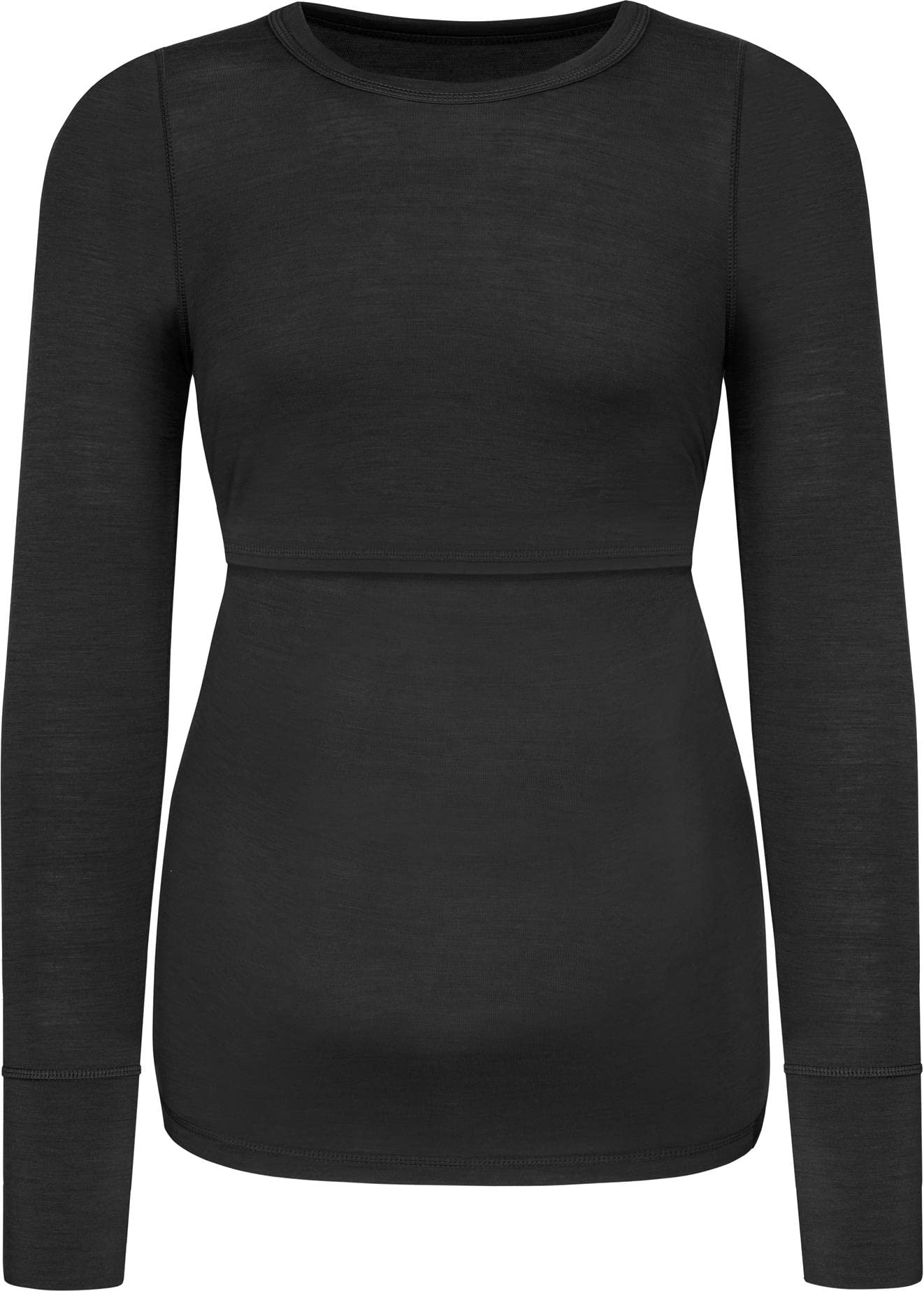 normani Damen Merino Umstandsmode Unterwäsche-Set Garnitur Stillshirt Umstandspullover und Umstandshose aus RWS zertifizierter Merinowolle und Elasthan