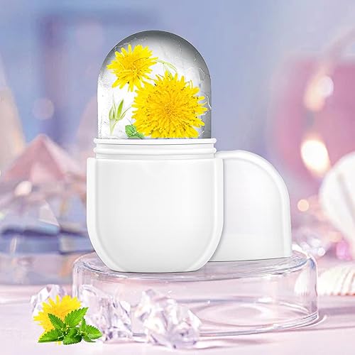 Miniatura 19 de Rodillo de hielo para cara y ojos, rodillo de hielo de belleza facial, herramientas para el cuidado de la piel, cubo facial de hielo, masaje facial