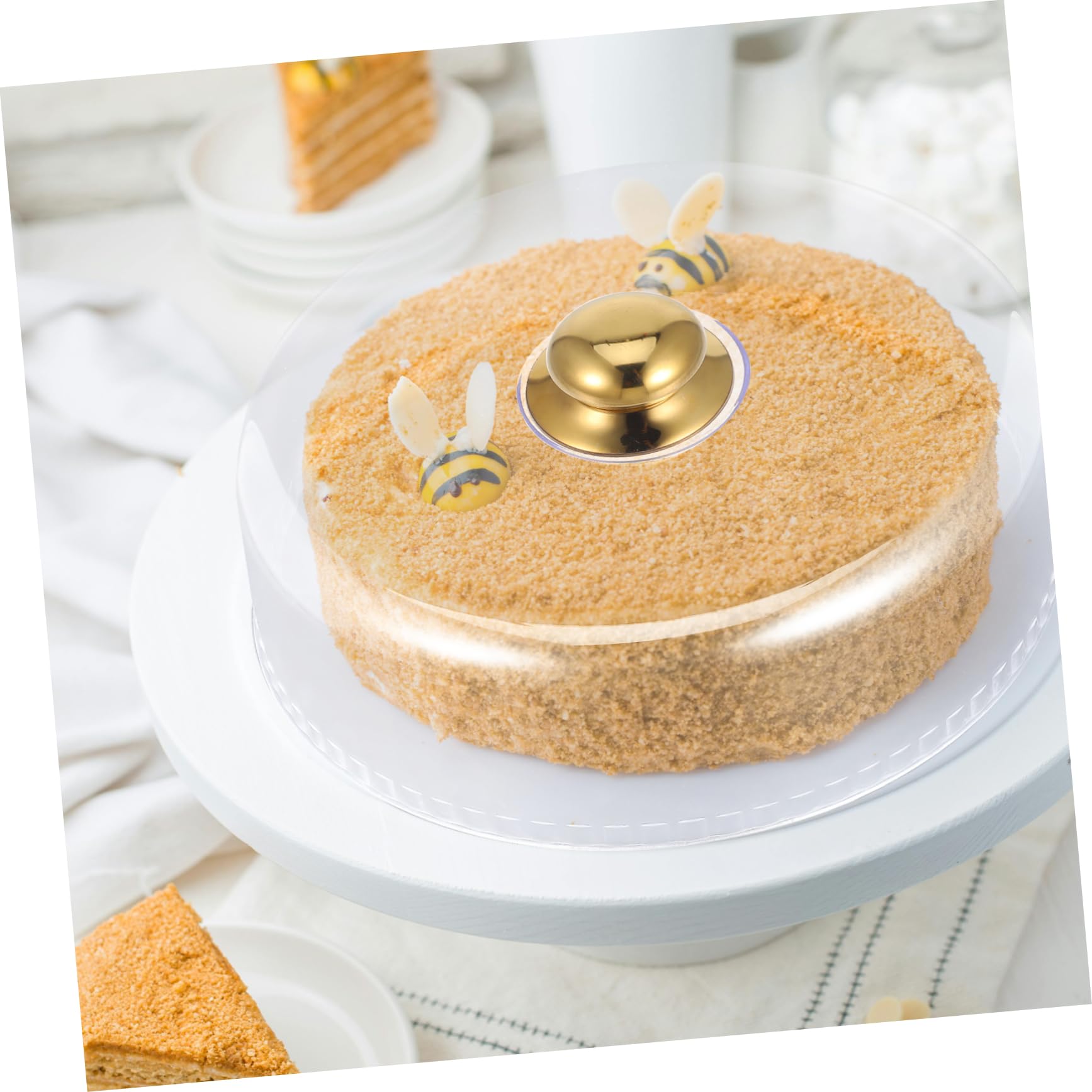 Zerodeko Transparente Tortenabdeckung aus Acryl mit Dome Form für Kuchen Abdeckung Wiederverwendbar und Leicht für Dessertabdeckung bei Hochzeitsparty für Abschlussstimmung