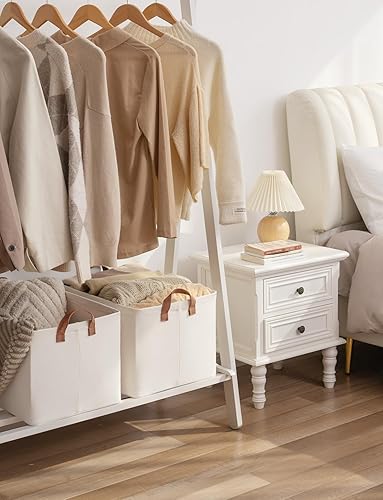 Miniatura 5 de StorageWorks Contenedores de almacenamiento de tela para estantes, canastas con montura de metal y asas para armario, extragrandes, color natural,