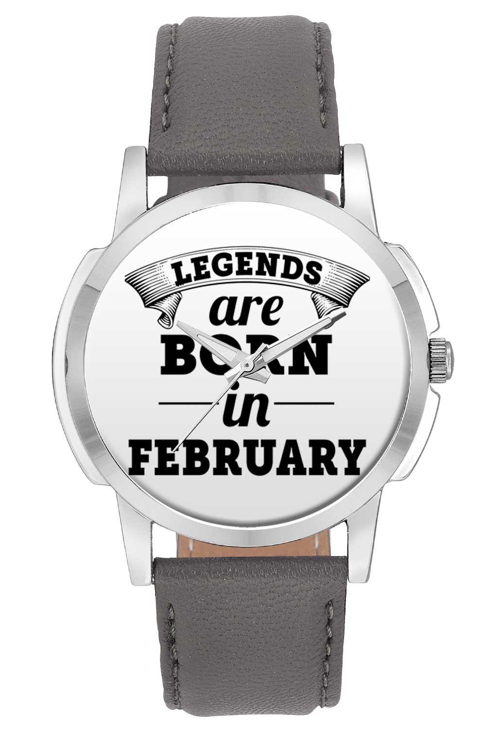 BIGOWL Wrist Watch for Men Legends are Born in February Branded Fashion Watches for Boys - Best Casual Analog Leather Band Watch (Perfect Birthday Month Gift) (B01NA9V3Q7) Amazon Price History, Amazon Price Tracker