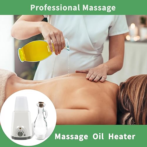 Miniatura 7 de Calentador de aceite para masaje con botella de vidrio, calentador de aceite de masaje profesional para terapia de masaje, spa, salón en casa,