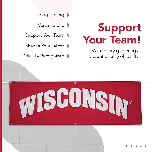 Miniatura 4 de Victory Corps - Banner de vinilo de Wisconsin Badgers de 2 x 6 pies
