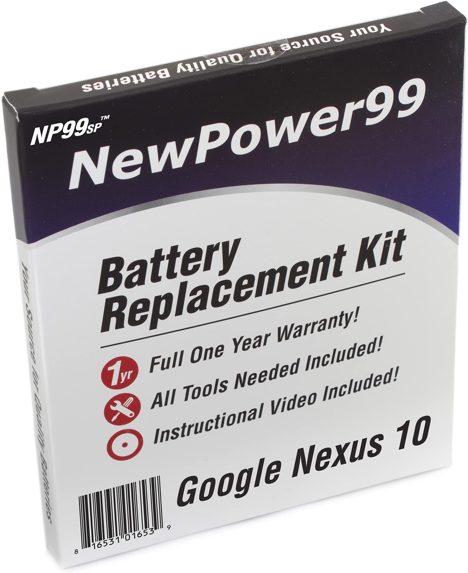 NewPower99 Battery Replacement Kit with Battery, Instructions and Tools compatible with Google Nexus 10 (Google Nexus 10, Samsung Nexus 10)