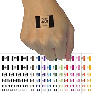 Iowa State Flag Temporary Tattoo Water Resistant Fake Body Art Set Collection - Light Pink (One Sheet)