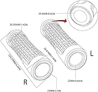 Vista 6 de Puños de mango de motocicleta extremos de manillar de 7/8 pulgadas de goma de gel para Ducati Scrambler 1100 2017 2018 2019 2020 2021 2022 2023 Azul