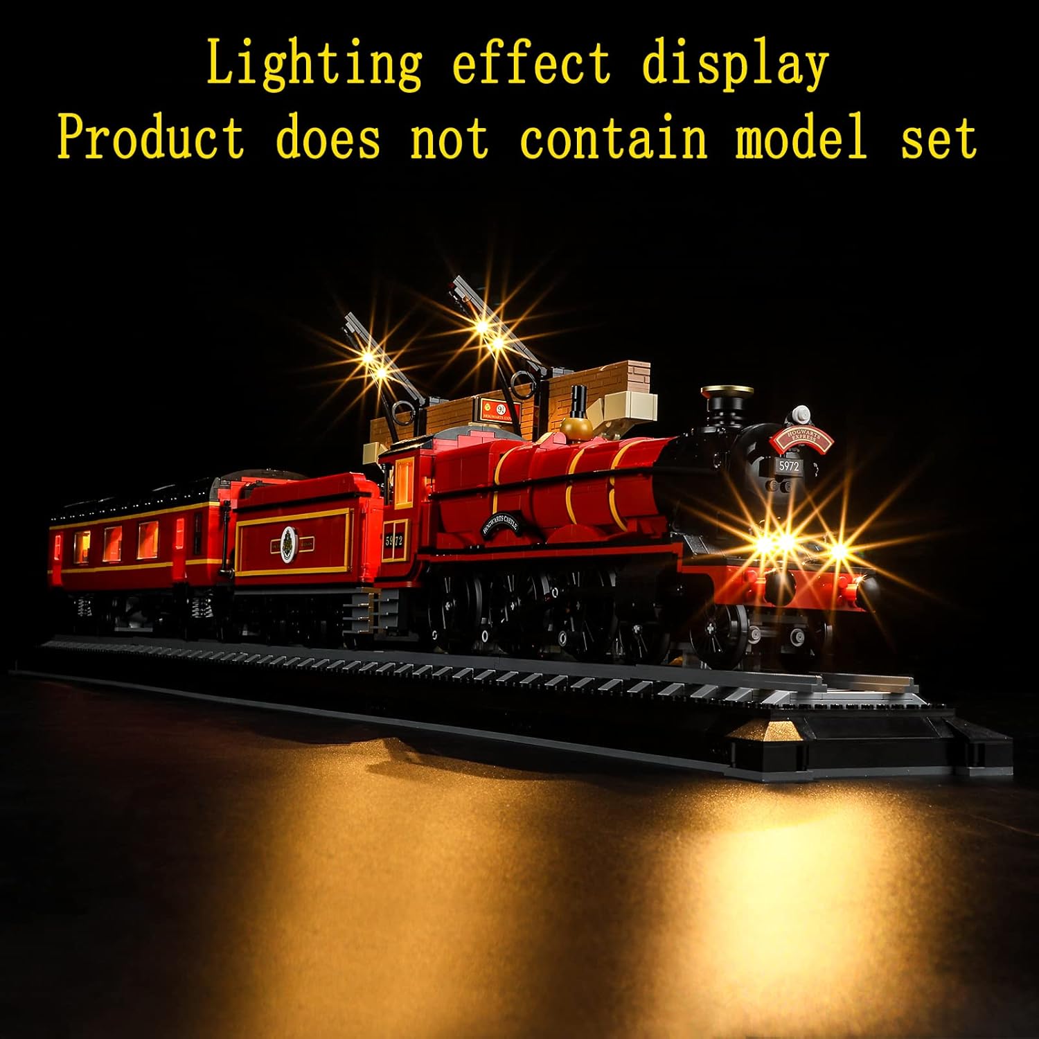 GEAMENT LED Light Kit Compatible with Lego Hogwarts Express Collector's Edition - Lighting Set for 76405 Building Model (Model Set Not Included)