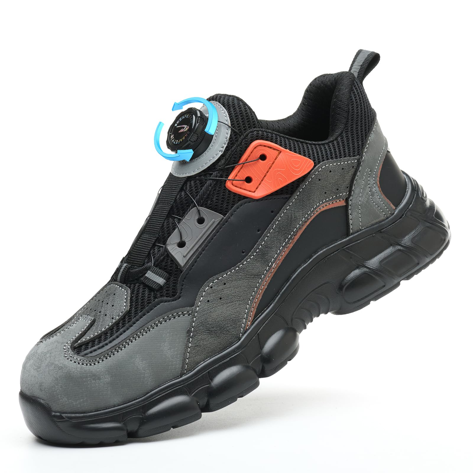 SmoothPace Scarpe Antinfortunistiche Uomo Donna Leggere Comode Traspiranti Scarpe Antinfortunistica Antiscivolo Ammortizzazione Sicurezza con Punta in Acciaio da Lavoro 37-46EU