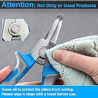 Vista 7 de SPEEDWOX Alicates de mordaza doblada y punta angular de 8 pulgadas, alicates de bloqueo especial, clip en C, retención y anillo a presión