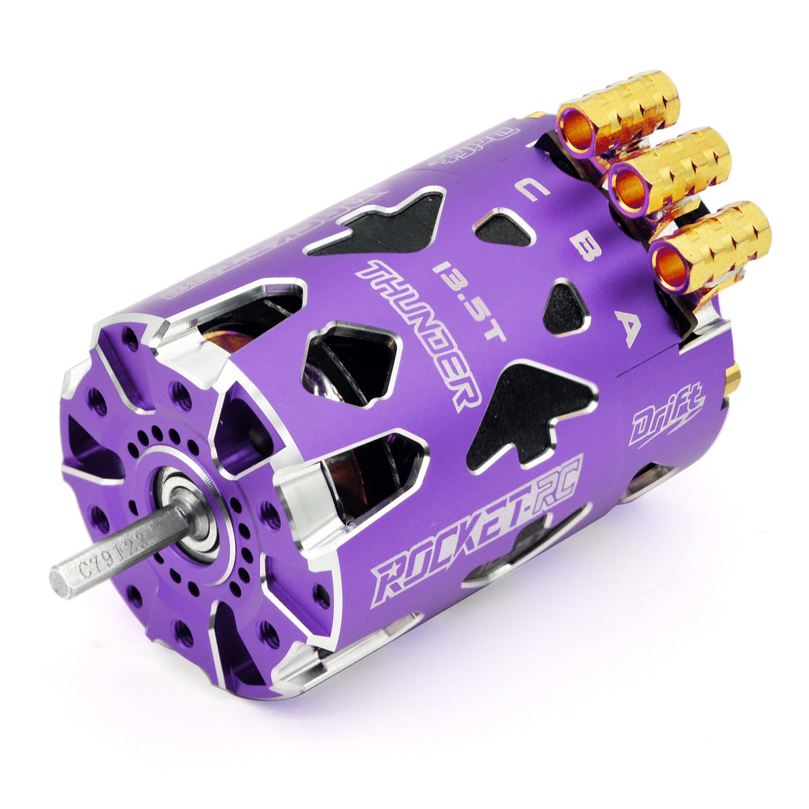 Photo 1 of Surpass Hobby 13.5T Brushless Motor Thunder Power 540 Competition Sensored Motor for 1/10th RC Drift Car(Purple 13.5T)