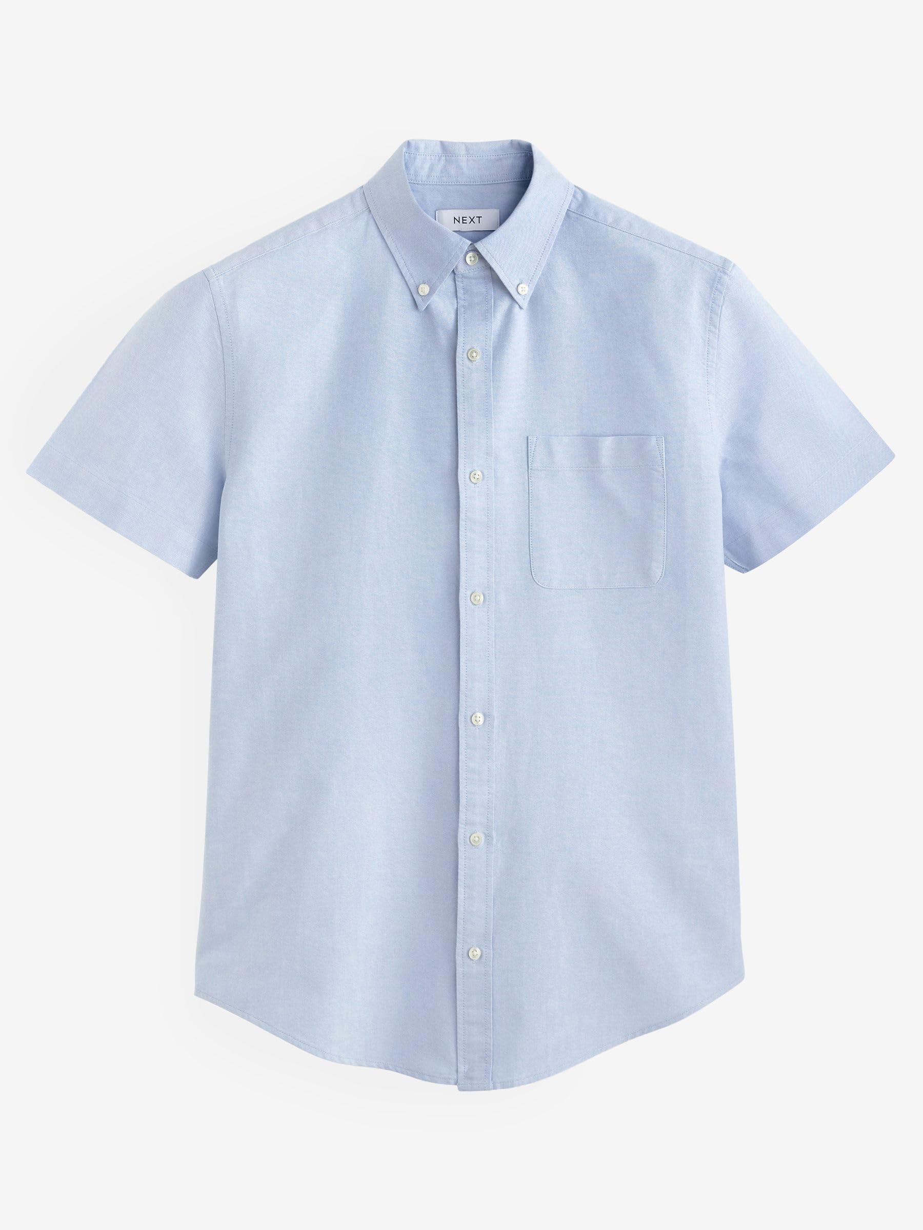 NEXT Hombres Pack de 3 Camisas Oxford de Manga Corta 100% algodón