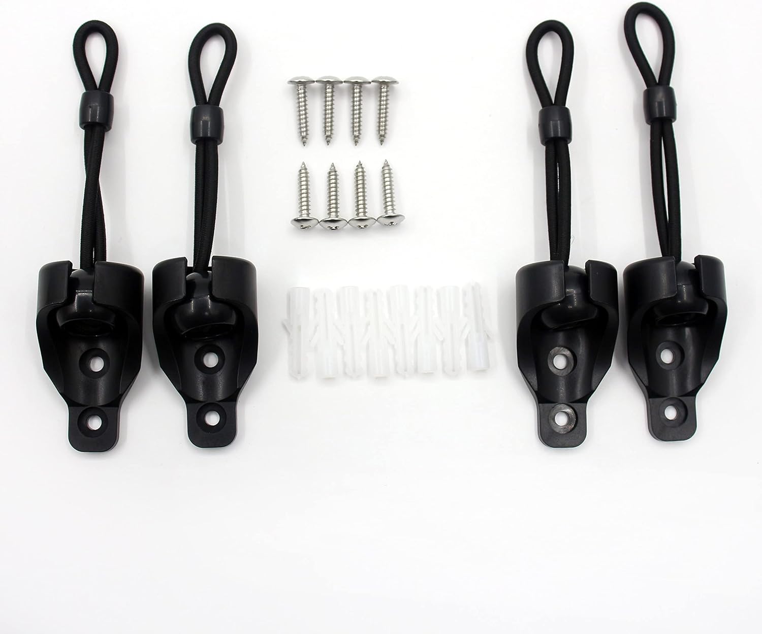 Bungee Kit for Roller Shade Parts Replacement Sun Shades Blackout Roller up Blinds tie Down(Black, Bungee kit 2 Pack)