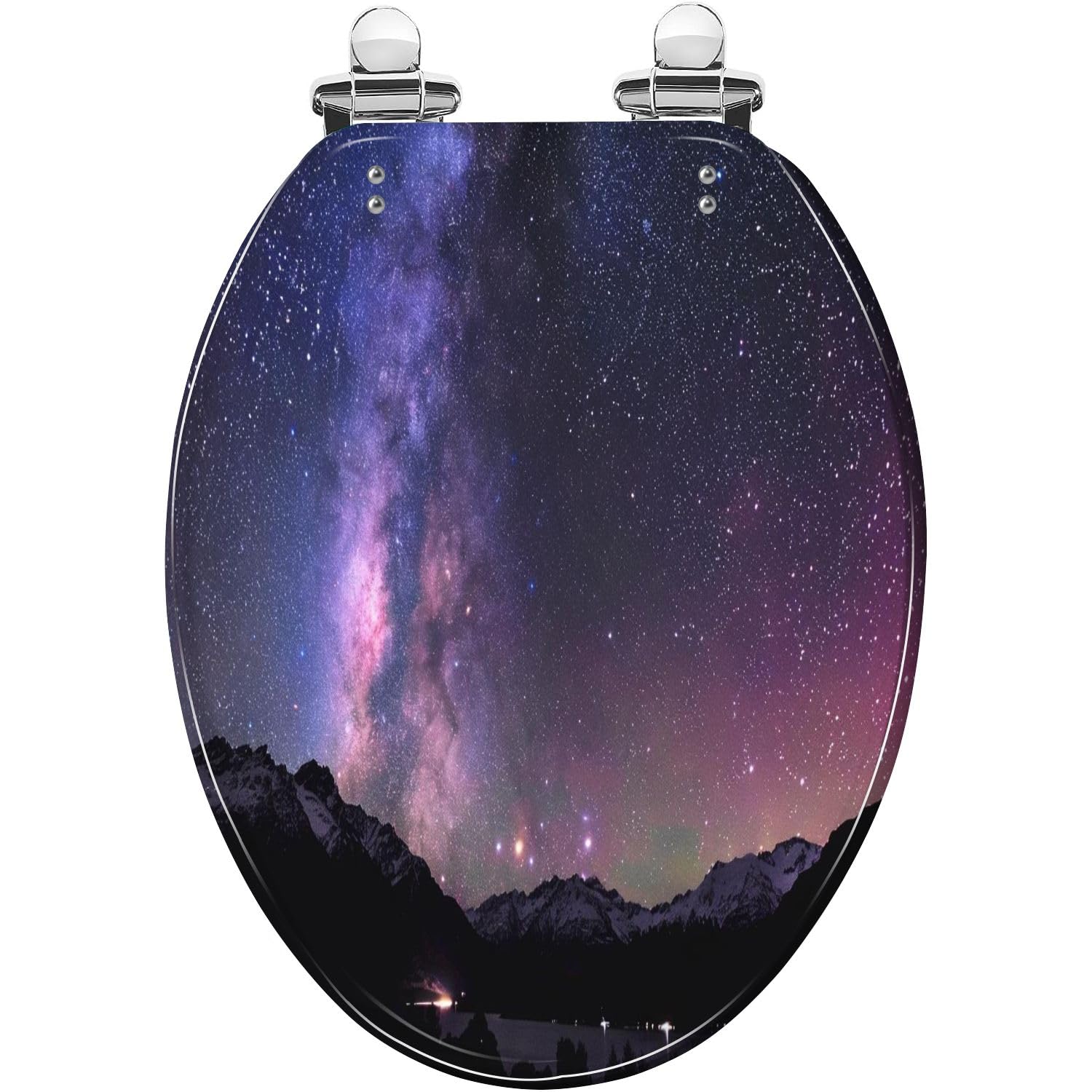 Asiento de inodoro alargado de resina Australis para baño