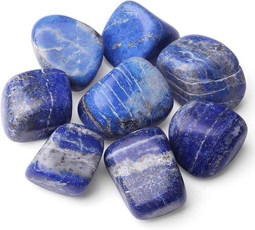 Piedras de cristal curativo naturales pulidas de lapislázuli, piedras a granel de cristal para energía Reiki, decoración de equilibrio, piedras