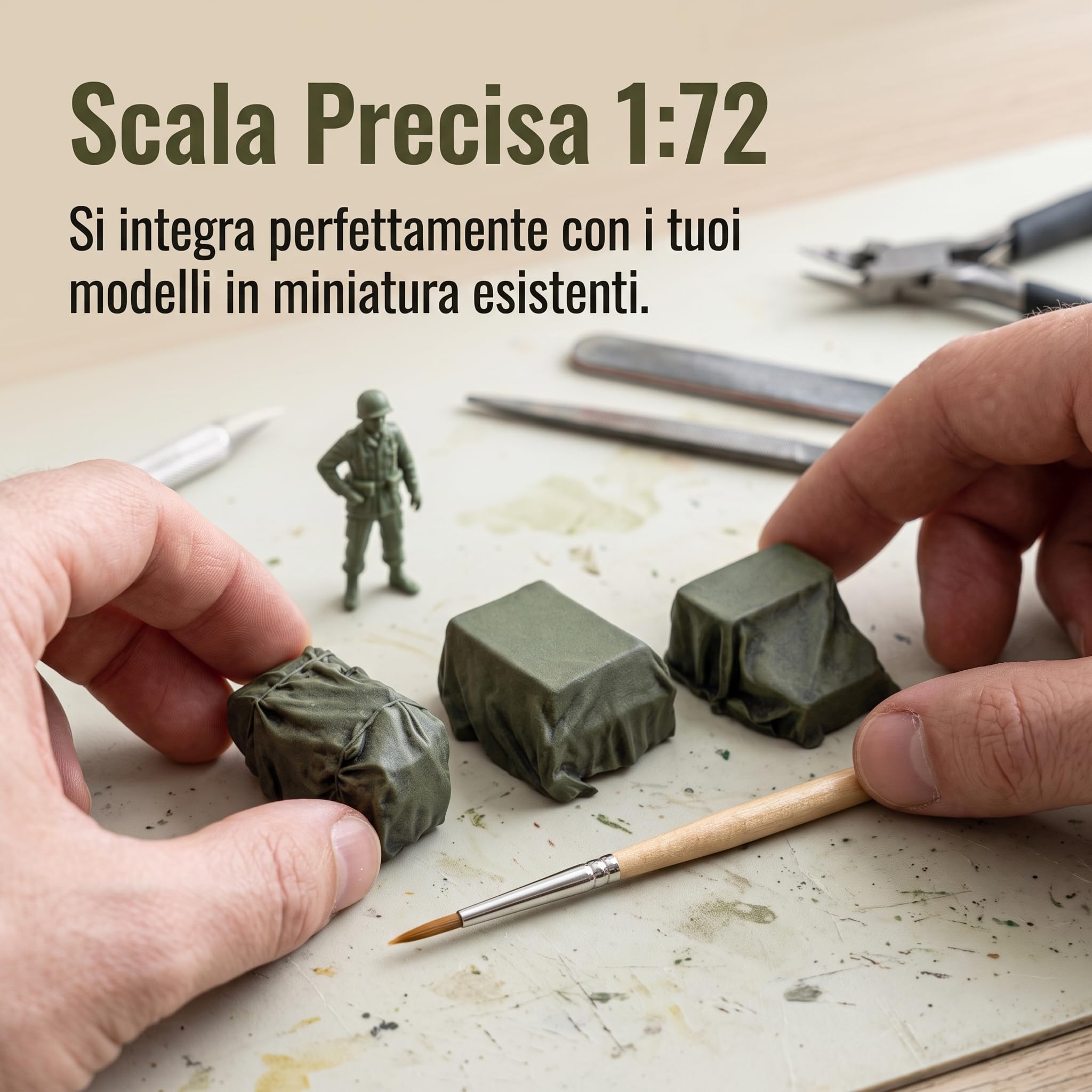 predolo Set Diorama in Miniatura con Forniture per Veicoli Corazzati Scenici in Resina Stampata in con Verniciatura Realistica Adatto per, style to 3