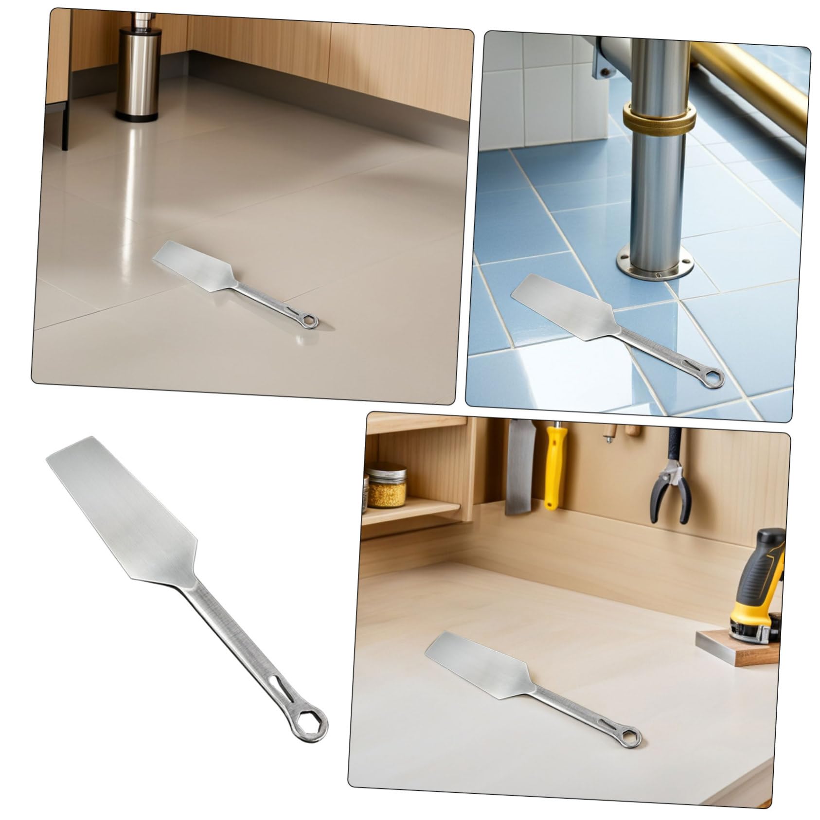 Veemoon cuchillo de albañilería cuchillo de albañilería herramienta de acero inoxidable Silver