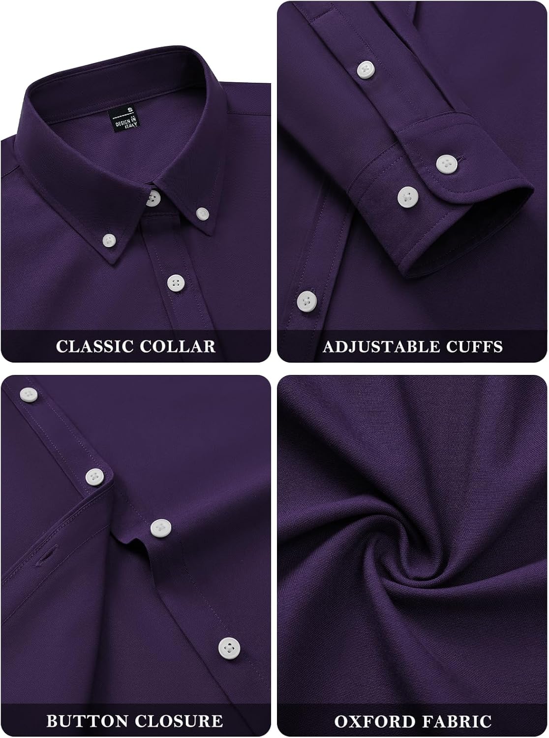 siliteelon Button Down Shirts for Women Oxford Shirt Cotton Dress Shirts Collared Long Sleeve Wrinkle Free Blouse Tops - Image 4