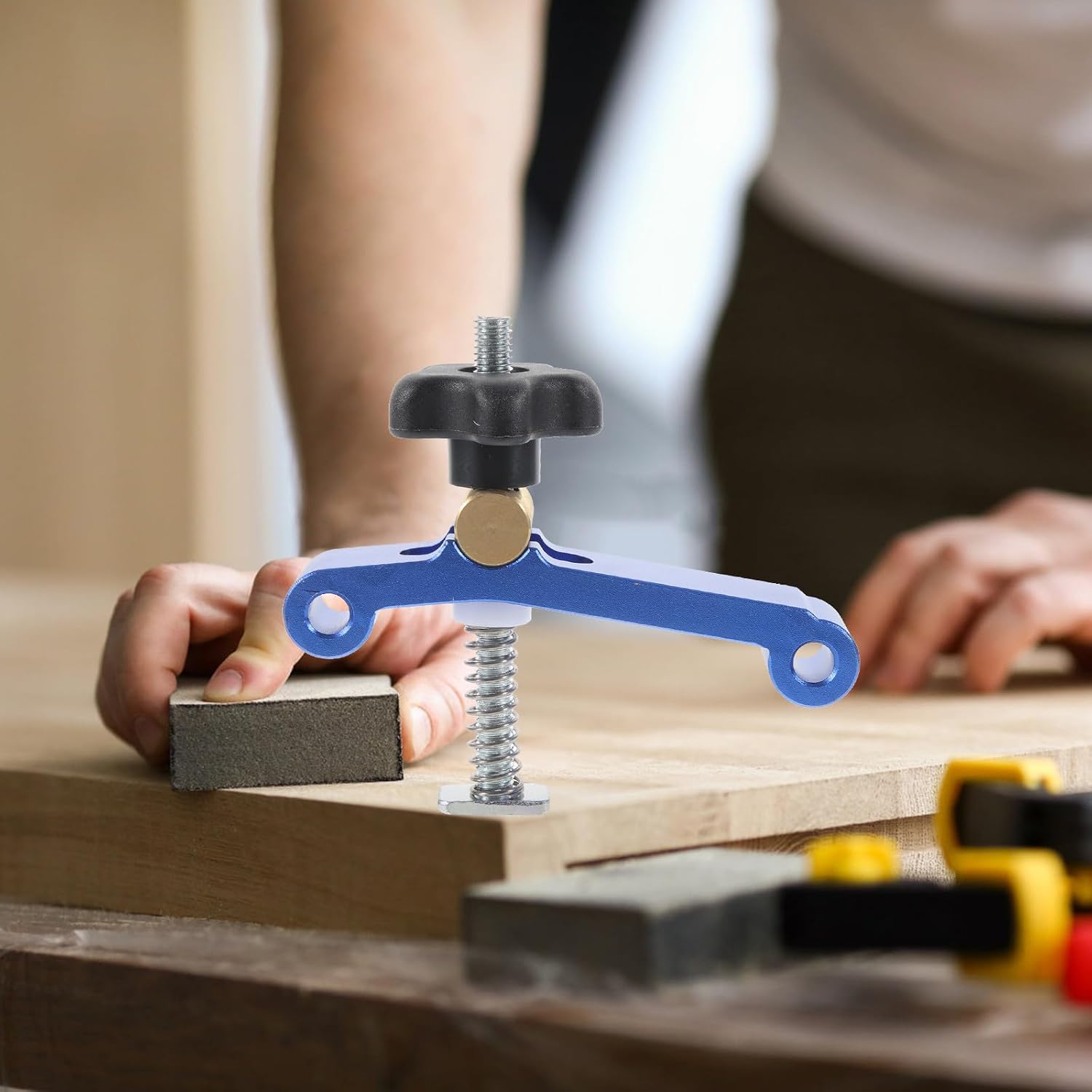 T-track Clamp Woodworking Hold down Clamp for Woodworking Tools with T-screw Compatible with 30/45# T-tracks for Workshop Use