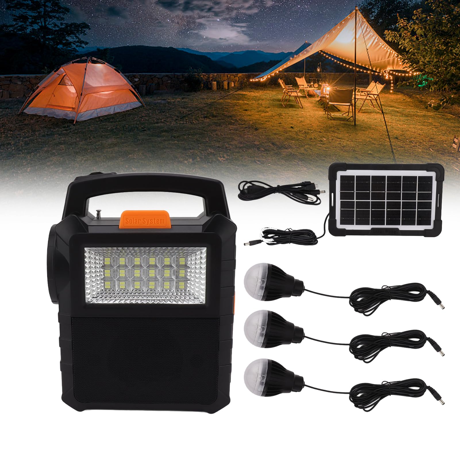 Generador Solar para el Hogar Estación de Energía Portátil Estación de Energía Portátil Generador Solar de 300 W Banco de Energía de 110 V 296 WH Dos Salidas de CA de