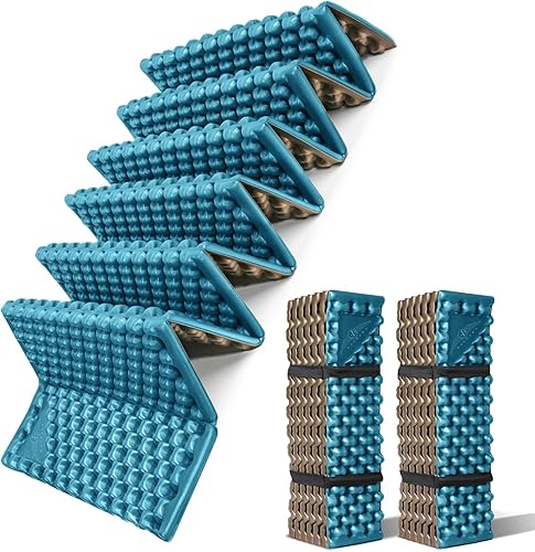 Miniatura 14 de Almohadillas de espuma para acampar para senderismo, colchón ultraligero de celda cerrada, tapete suave impermeable para adultos, esterillas anchas
