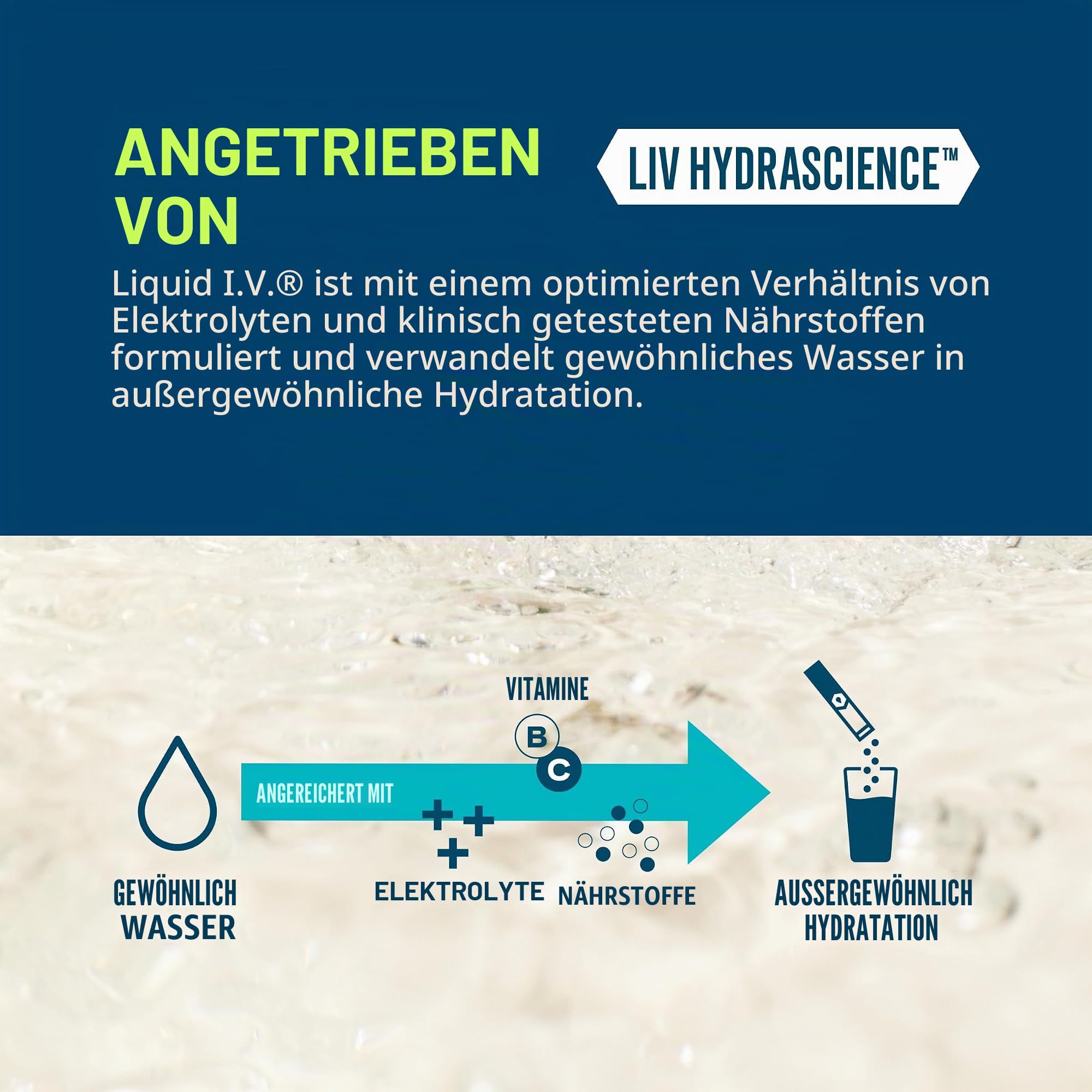 LIQUID IV Passionsfrucht Hydration Drink Mix, 10 Stück, 15,9 g