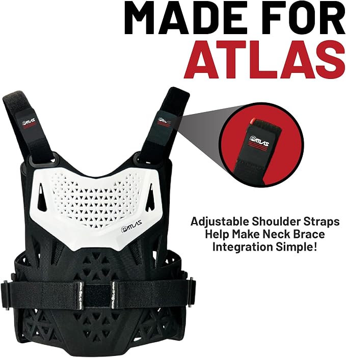 Chaleco Protector de Pecho Youth Atlas Charger Blanco miniatura 4