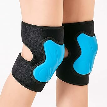 Knee Pads for Men Women, Adjustable Flexible Knee Padding, Blue L 1 Pair