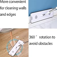 Vista 7 de Trapeador de piso plano y cubo con juego de escurridor, sistema de limpieza de piso manos libres, sistema de limpieza de piso de mopa de microfibra